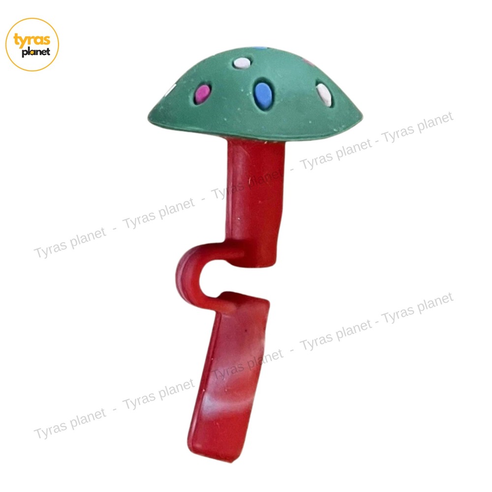 Starbucks Holiday Mushroom Silicone Straw Topper Mystery Box Limited Green Red